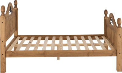 Corona Scroll 4'6" Bed High Foot End - Furniture Cash and Carry