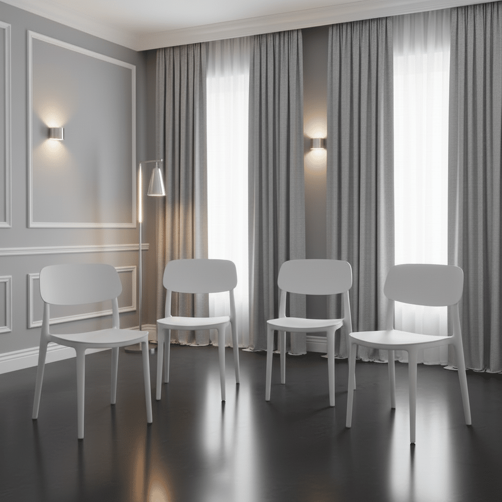 Jemima Plastic Chair (4s) - White (Set of 4)