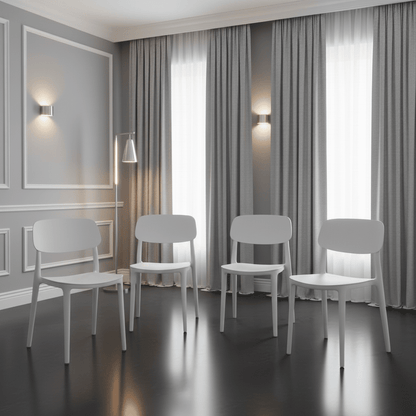 Jemima Plastic Chair (4s) - White (Set of 4)