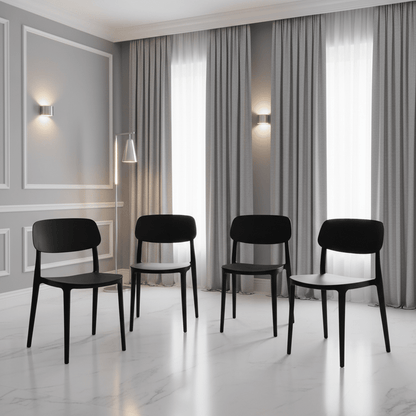 Jemima Plastic Chair (4s) - White (Set of 4)