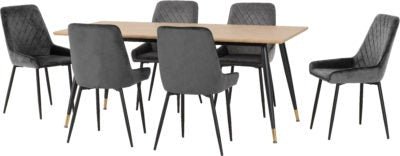 Hamilton Large Dining Set with Avery Chairs - Furniture Cash and Carry