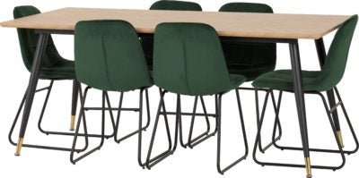 Hamilton Large Dining Set with Lukas Chairs - Furniture Cash and Carry