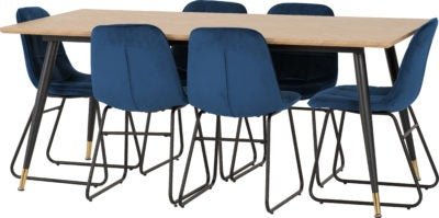 Hamilton Large Dining Set with Lukas Chairs - Furniture Cash and Carry