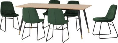 Hamilton Large Dining Set with Lukas Chairs - Furniture Cash and Carry