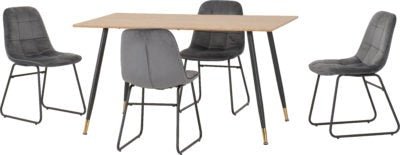 Hamilton Medium Dining Set with Lukas Chairs - Furniture Cash and Carry