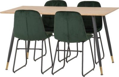 Hamilton Medium Dining Set with Lukas Chairs - Furniture Cash and Carry