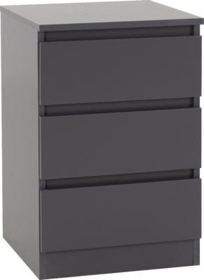 Malvern 3 Drawer Bedside (PAIR) - Furniture Cash and Carry
