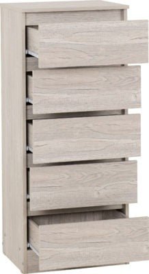 Malvern 5 Drawer Narrow Chest - Furniture Cash and Carry