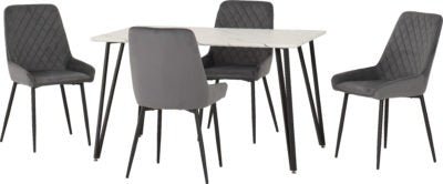 Marlow Dining Set with Avery Chairs - Furniture Cash and Carry