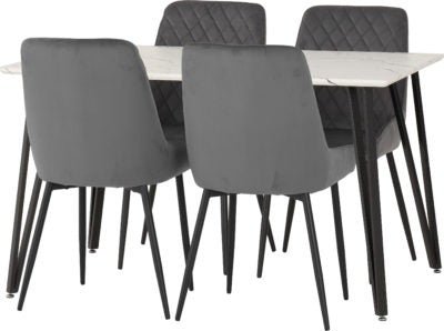 Marlow Dining Set with Avery Chairs - Furniture Cash and Carry