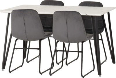 Marlow Dining Set with Lukas Chairs - Furniture Cash and Carry