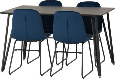 Marlow Dining Set with Lukas Chairs - Furniture Cash and Carry