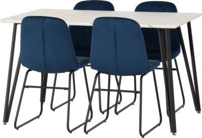 Marlow Dining Set with Lukas Chairs - Furniture Cash and Carry