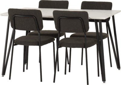 Marlow Dining Set with Sheldon Chairs - Furniture Cash and Carry