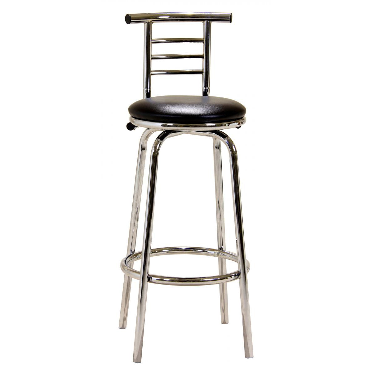 Bar Stool Chrome Swivel Narrow Back BM-015P (Set of 2)