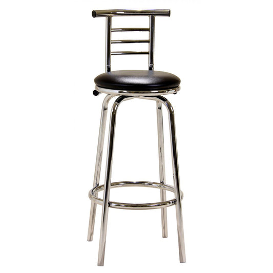Bar Stool Chrome Swivel Narrow Back BM-015P (Set of 2)