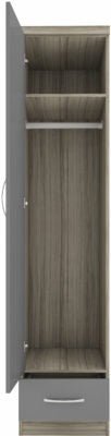 Nevada 1 Door 1 Drawer Wardrobe - Furniture Cash and Carry
