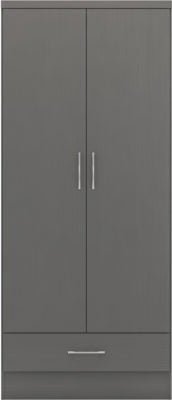 Nevada 2 Door 1 Drawer Wardrobe - Furniture Cash and Carry
