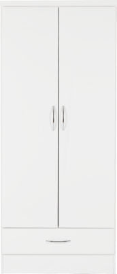 Nevada 2 Door 1 Drawer Wardrobe - Furniture Cash and Carry