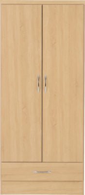 Nevada 2 Door 1 Drawer Wardrobe - Furniture Cash and Carry