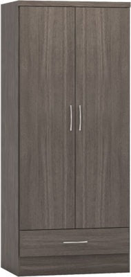 Nevada 2 Door 1 Drawer Wardrobe - Furniture Cash and Carry
