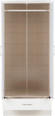 Nevada 2 Door 1 Drawer Wardrobe - Furniture Cash and Carry