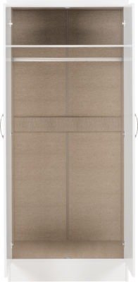 Nevada 2 Door All Hanging Wardrobe - Furniture Cash and Carry