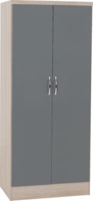 Nevada 2 Door All Hanging Wardrobe - Furniture Cash and Carry