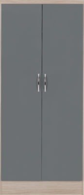 Nevada 2 Door All Hanging Wardrobe - Furniture Cash and Carry