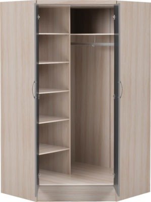 Nevada 2 Door Corner Wardrobe - Furniture Cash and Carry