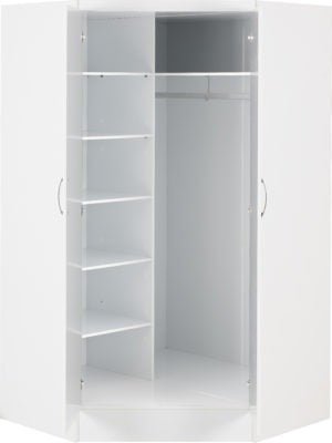 Nevada 2 Door Corner Wardrobe - Furniture Cash and Carry