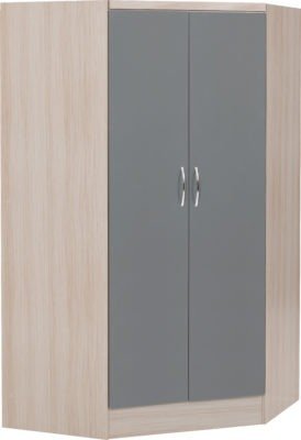 Nevada 2 Door Corner Wardrobe - Furniture Cash and Carry