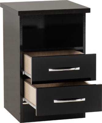 Nevada 2 Drawer Bedside - Furniture Cash and Carry