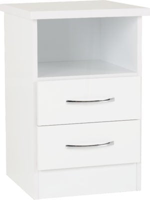 Nevada 2 Drawer Bedside - Furniture Cash and Carry