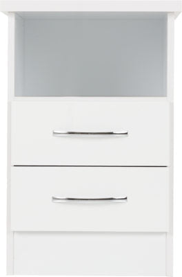 Nevada 2 Drawer Bedside - Furniture Cash and Carry