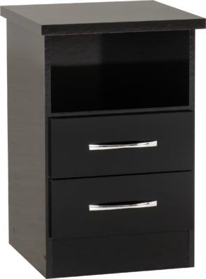 Nevada 2 Drawer Bedside - Furniture Cash and Carry