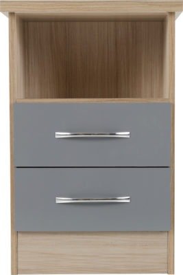 Nevada 2 Drawer Bedside - Furniture Cash and Carry