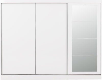 Nevada 3 Door 2 Drawer Mirrored Wardrobe Bedroom Set - Furniture Cash and Carry