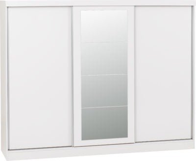Nevada 3 Door 2 Drawer Mirrored Wardrobe Bedroom Set - Furniture Cash and Carry