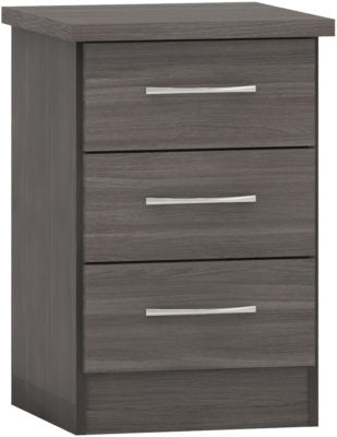 Nevada 3 Drawer Bedside - Furniture Cash and Carry