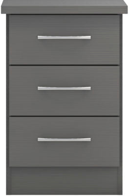 Nevada 3 Drawer Bedside - Furniture Cash and Carry