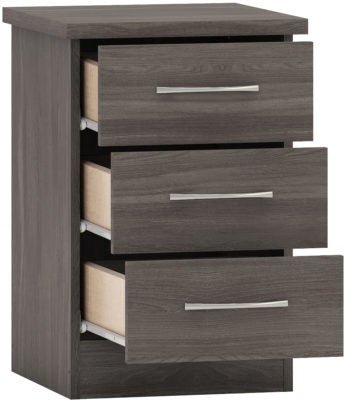Nevada 3 Drawer Bedside - Furniture Cash and Carry
