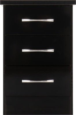 Nevada 3 Drawer Bedside - Furniture Cash and Carry