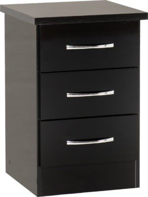 Nevada 3 Drawer Bedside - Furniture Cash and Carry