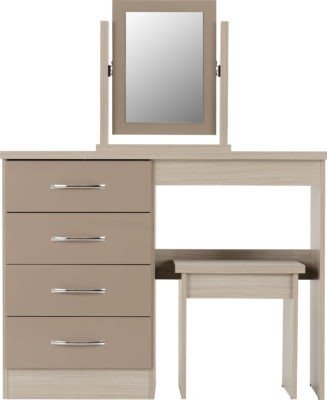 Nevada 4 Drawer Dressing Table Set - Furniture Cash and Carry