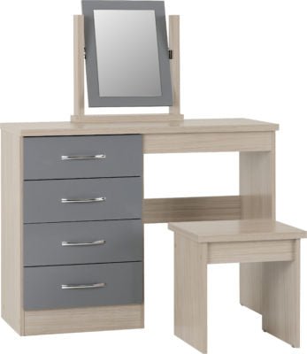 Nevada 4 Drawer Dressing Table Set - Furniture Cash and Carry