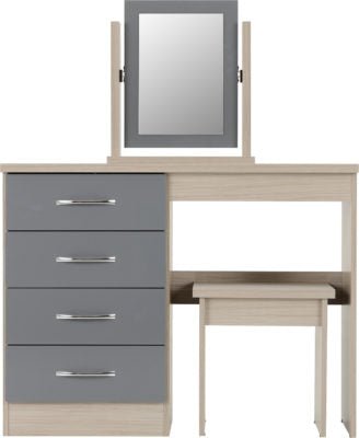 Nevada 4 Drawer Dressing Table Set - Furniture Cash and Carry