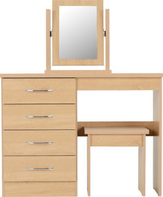 Nevada 4 Drawer Dressing Table Set - Furniture Cash and Carry