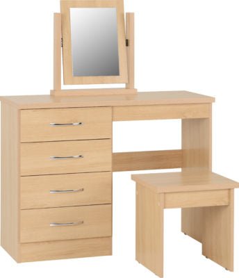 Nevada 4 Drawer Dressing Table Set - Furniture Cash and Carry