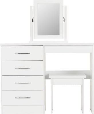 Nevada 4 Drawer Dressing Table Set - Furniture Cash and Carry